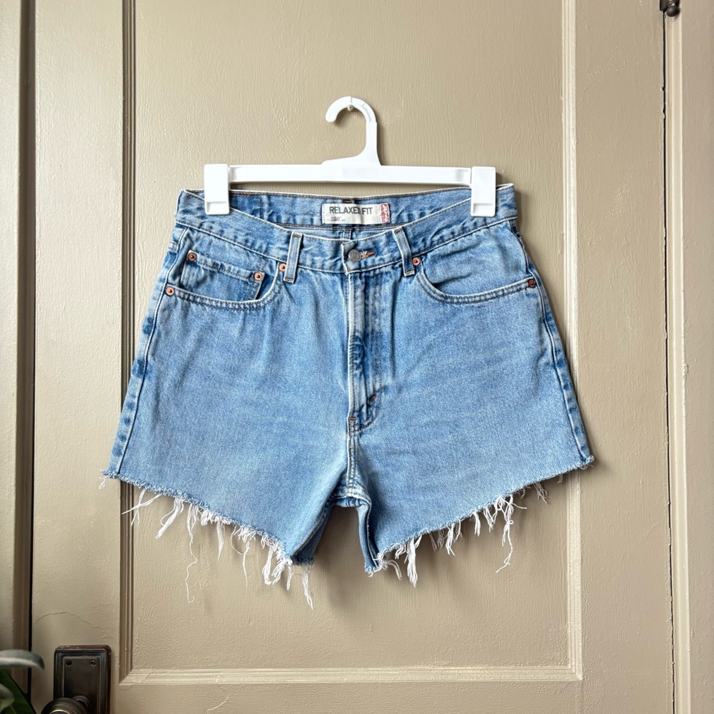 Levi's Blue Vintage-Inspired Jean Shorts High-Waisted